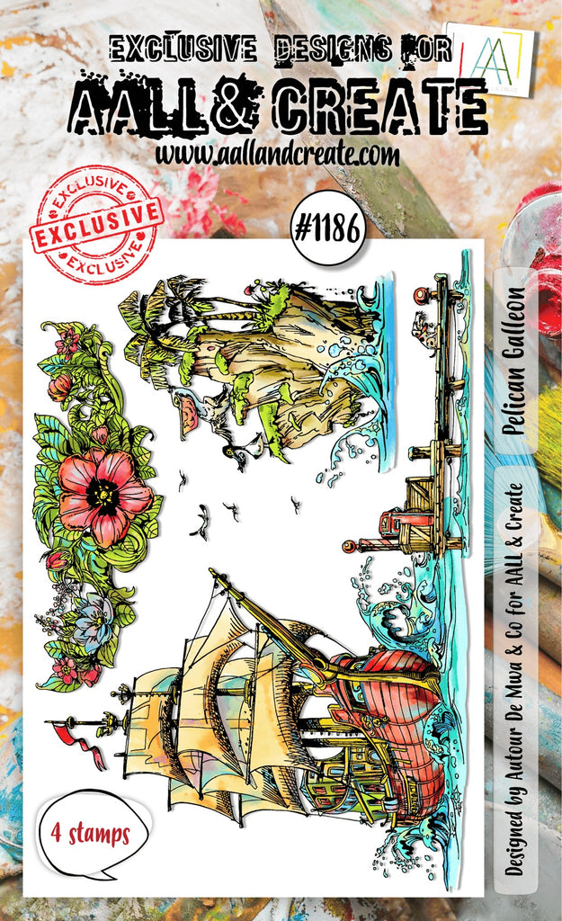 AALL & CREATE - Pelican Galleon Stamp
