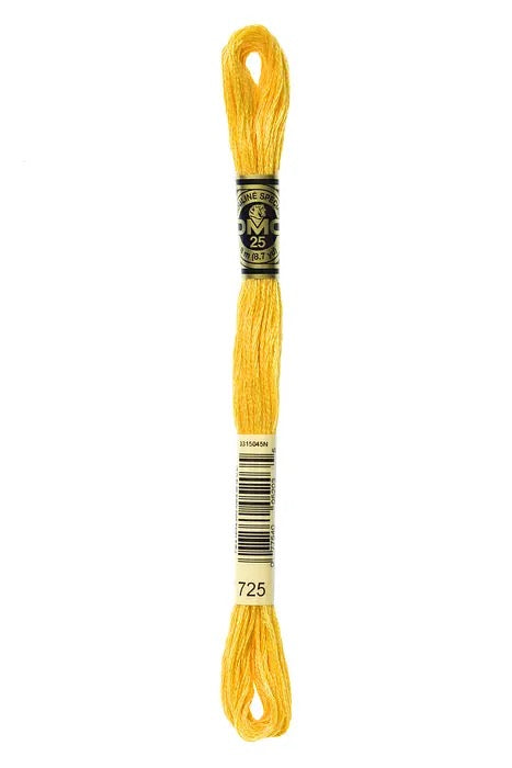 DMC Embroidery Floss - 8 strand - 725 Buttercup