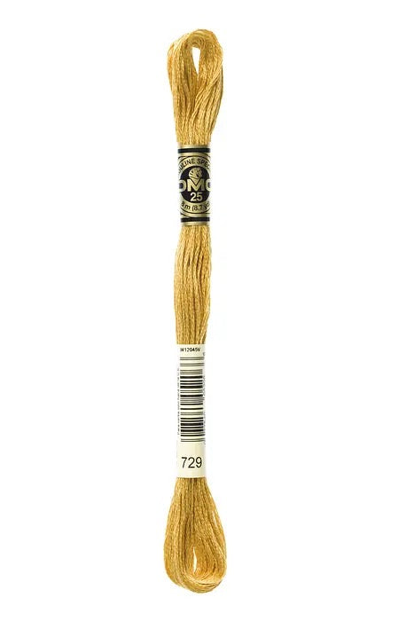 DMC Embroidery Floss - 8 strand - 729 Honey