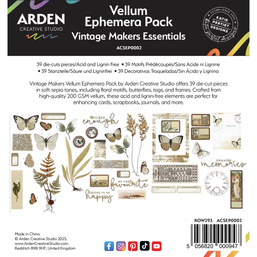 Vintage Makers Essentials - Vellum Ephemera Pack