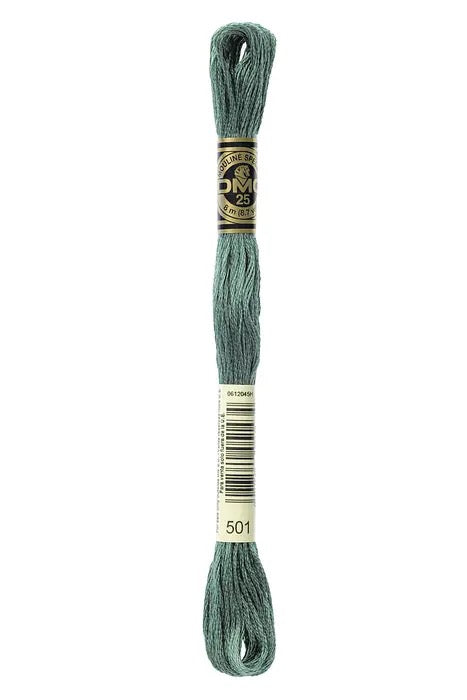 DMC Embroidery Floss - 8 strand - 501 Pond Green