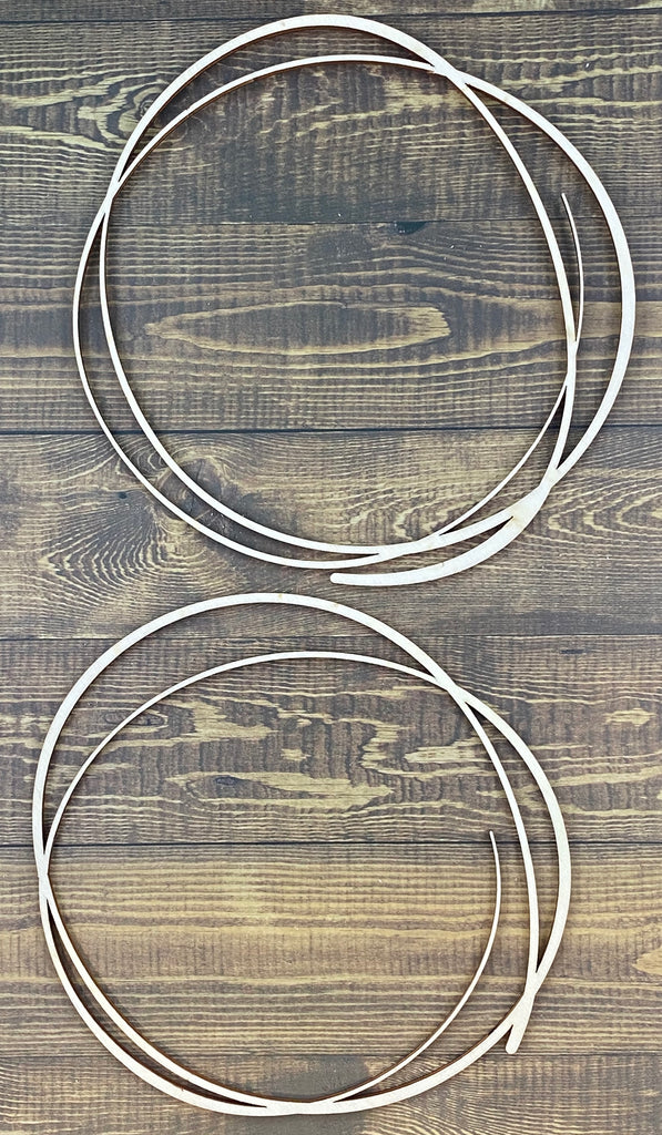 Scribble Wreath 2pk - Plywood