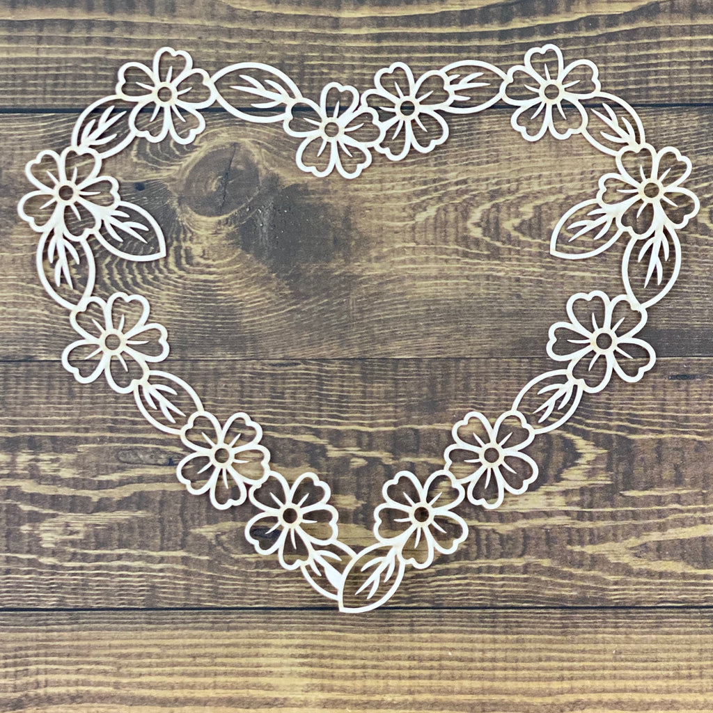 Flower Heart Wreath small - 270 gsm Card