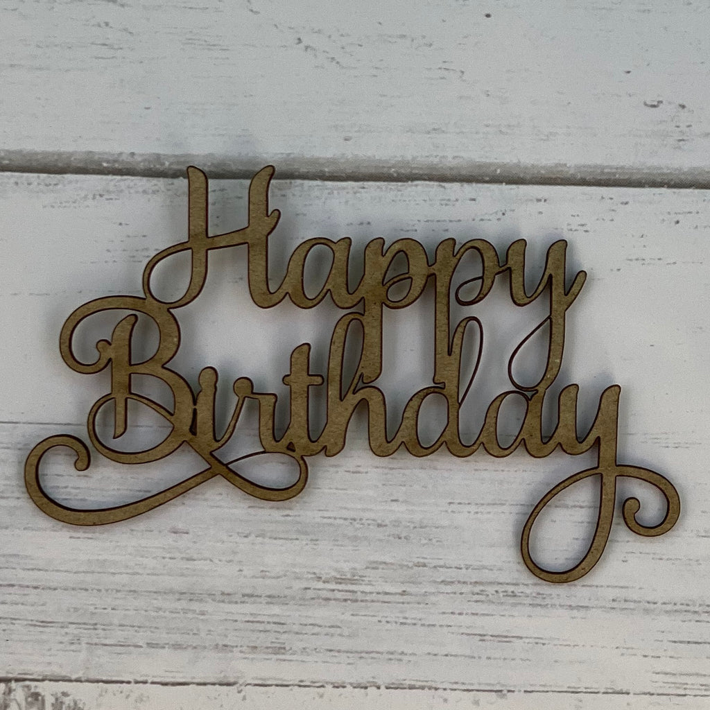 Happy Birthday Chipboard Title