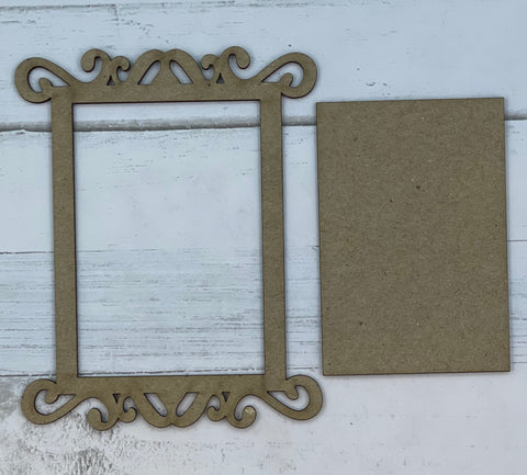 Rectangle Frame 1 - Chipboard