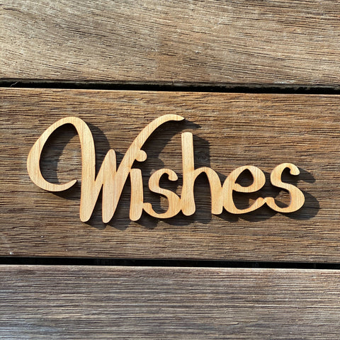 Plywood Word - Wishes