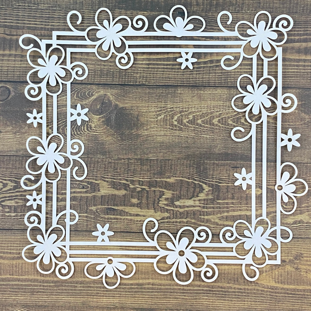 Flower Square Frame - 270 gsm Card