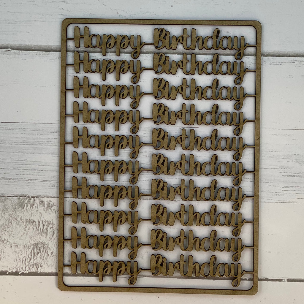 Happy Birthday Chipboard words 10pk