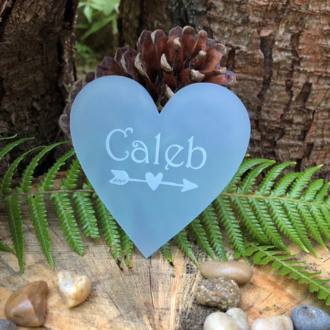Acrylic Heart Place Name