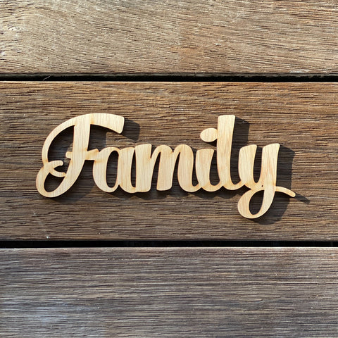 Plywood word - Family