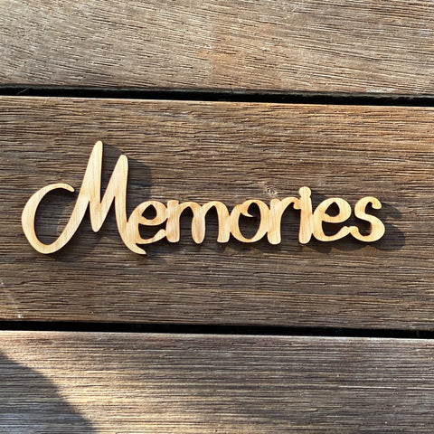 Plywood Word - Memories