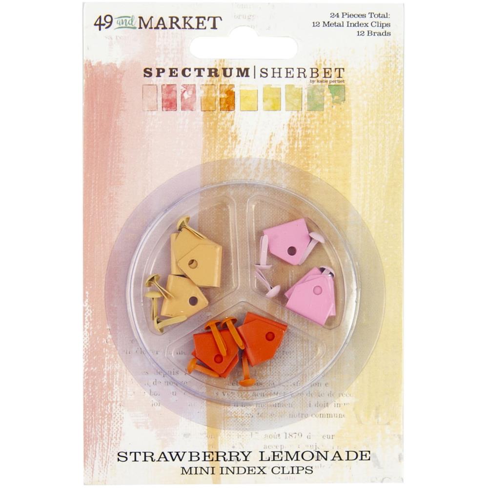 49 & Market Spectrum Sherbet - Strawberry LemonadeMini Index Clips