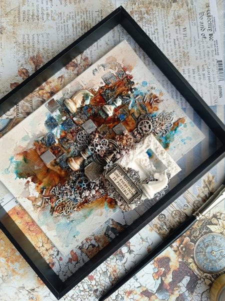 13 @rts Creative Weekend - Rusty Gambit Mixed Media Canvas Class