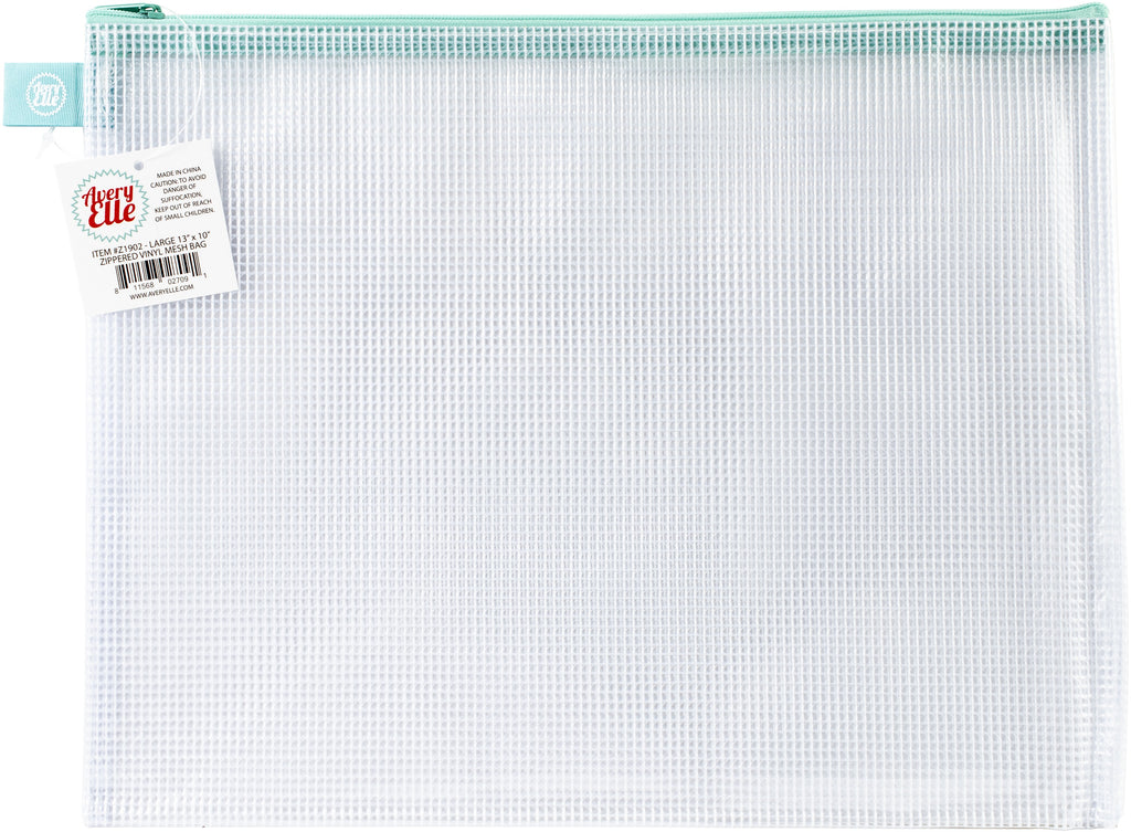 Avery Elle - Zippered Vinyl Mesh Bag - Large
