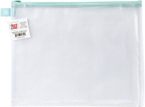 Avery Elle - Zippered Vinyl Mesh Bag - Large