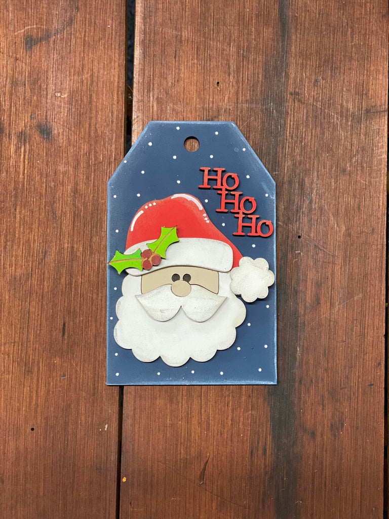 DIY MDF Christmas Tag - HO HO HO Santa