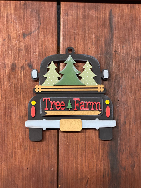 DIY MDF Kit - Farm Truck Ornament Gift Card Holder