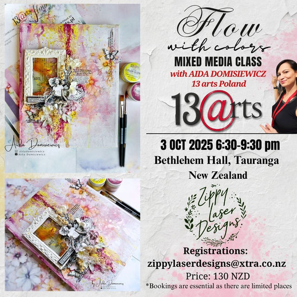 13 @rts Creative Weekend - Flow with Colors Mixed Media Canvas