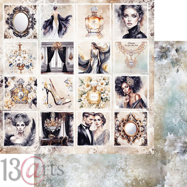 13 arts 12x12 Paper Pad - Black Velvet