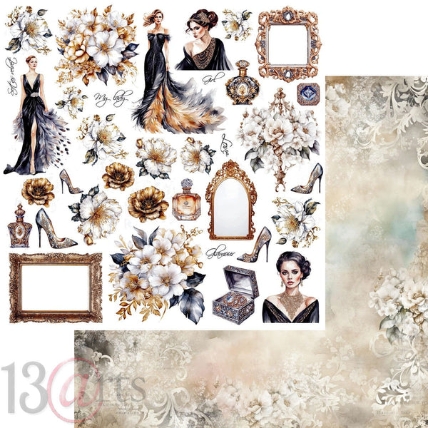 13 arts 12x12 Paper Pad - Black Velvet