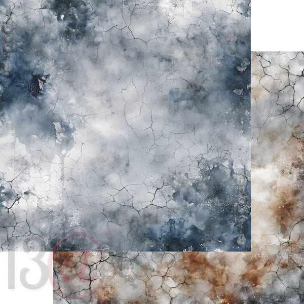 13 arts 12x12 Paper Pad -Grungy Winter