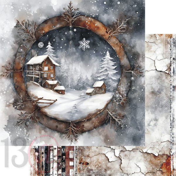 13 arts 12x12 Paper Pad -Grungy Winter