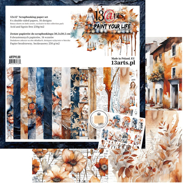 13 arts 12x12 Paper Pad -Paint your Life