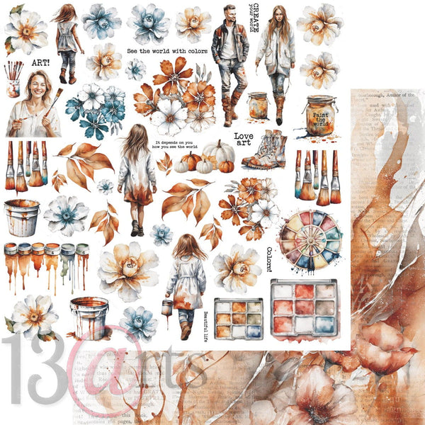 13 arts 12x12 Paper Pad -Paint your Life