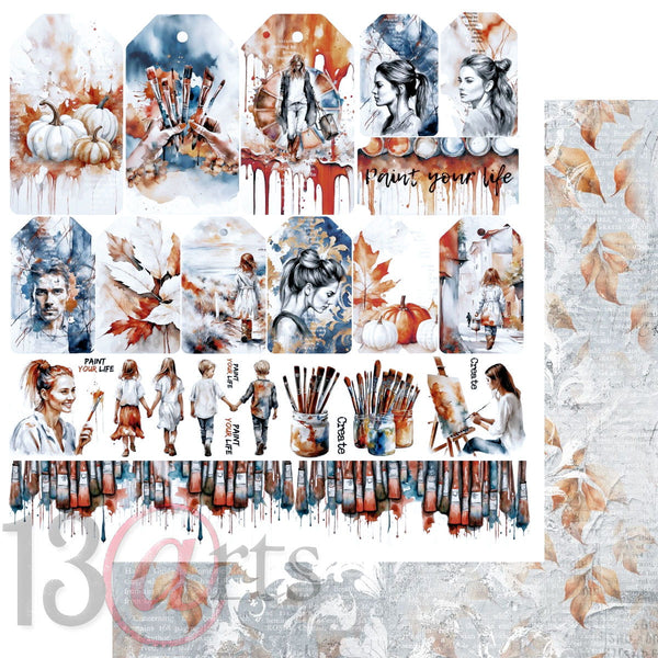 13 arts 12x12 Paper Pad -Paint your Life