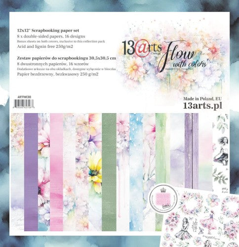 13 arts 12x12 Paper Pad - Flow with Color