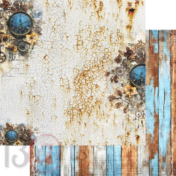 13 arts 12x12 Paper Pad -Vintage in Blue