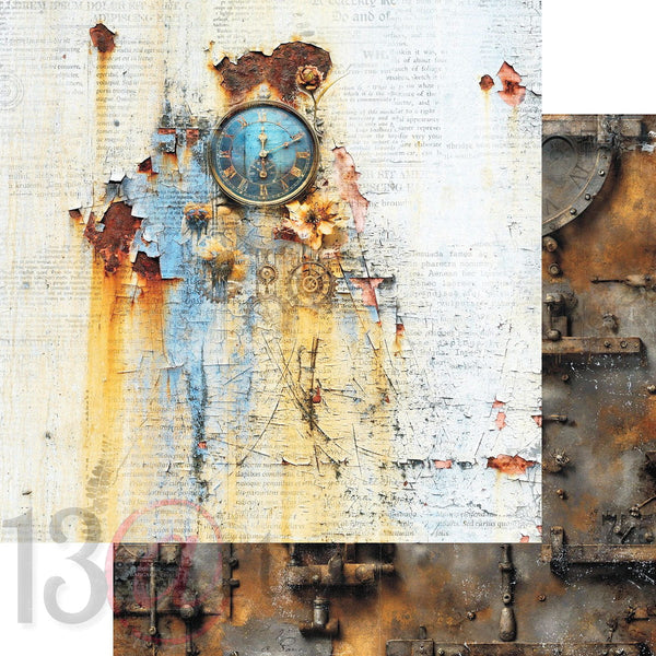 13 arts 12x12 Paper Pad -Vintage in Blue