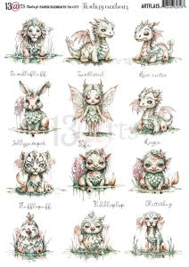 13 arts Paper Elements - Fantasy Creatures