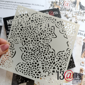 13 arts Mixed Media Stencil - Lace Elegance 6x6"