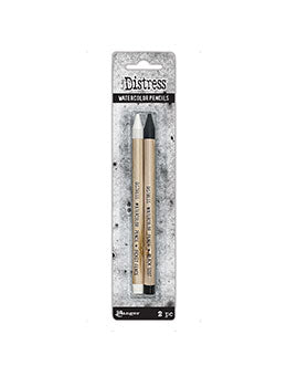 Tim Holtz Distress Watercolor Pencils - Picket Fence- Black Soot