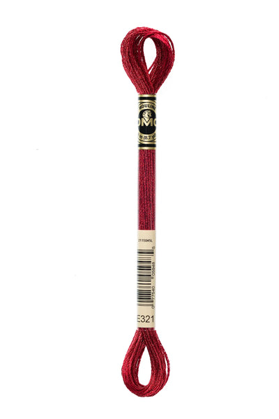 DMC Embroidery Floss Metallic Carmine Red - E321