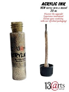 13 arts Acrylic Ink - Old Gold - 20ml