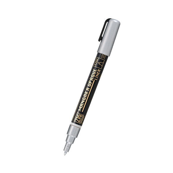 Kuretake Zig - Mangaka Opaque Liners - Silver