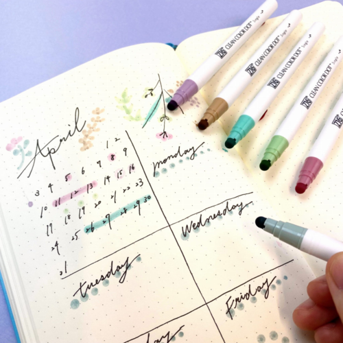Kuretake ZIG Clean Color Dot - Single - Mild Smoky 6 Colour Set