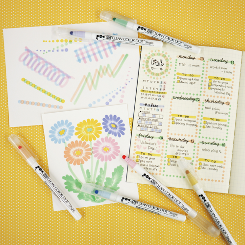 Kuretake ZIG Clean Color Dot - Single - Mild 6 Colour Set