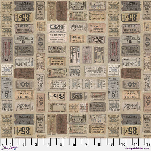 Tim Holtz - Free Spirit - Fabric - Neutral Palette 1/8
