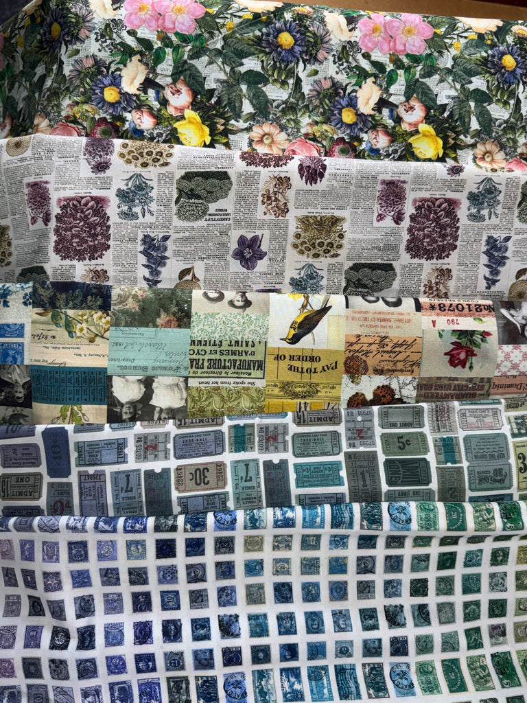 Tim Holtz Free Spirit Fabric - Multi Palette Fat Eighth