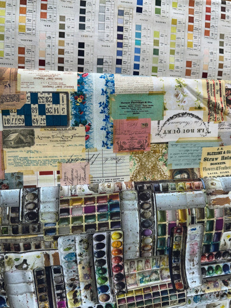 Tim Holtz Free Spirit Fabric - Multi Palette Fat Eighth