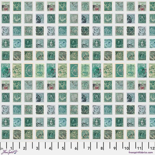 Tim Holtz - Free Spirit - Fabric - Teal Palette 1/8