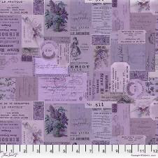 Tim Holtz Free Spirit Fabric - Purple Palette Fat Eighth
