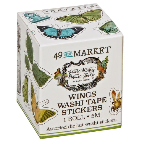 49 and Market - Vintage Artistry Nature Study - Wings Washi Tape Stickers