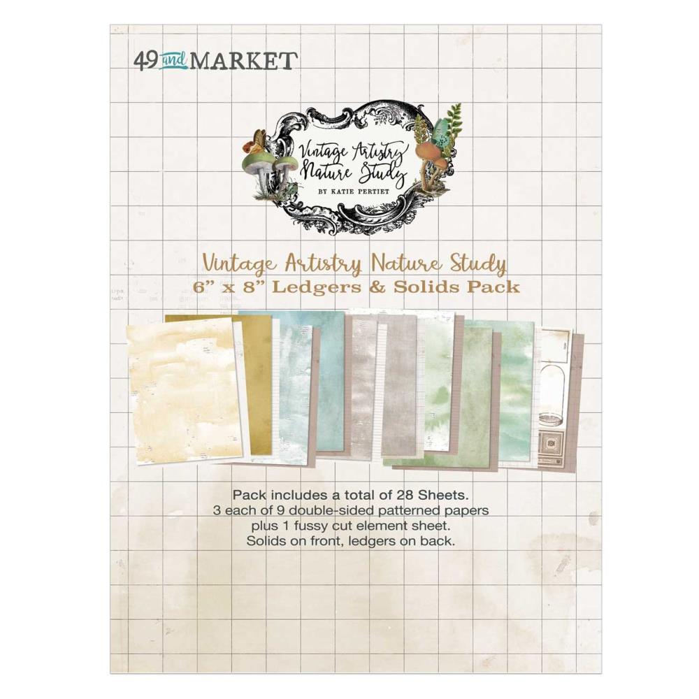 49 and Market - Vintage Artistry Nature Study - 6" x 8" Ledgers & Solids Pack