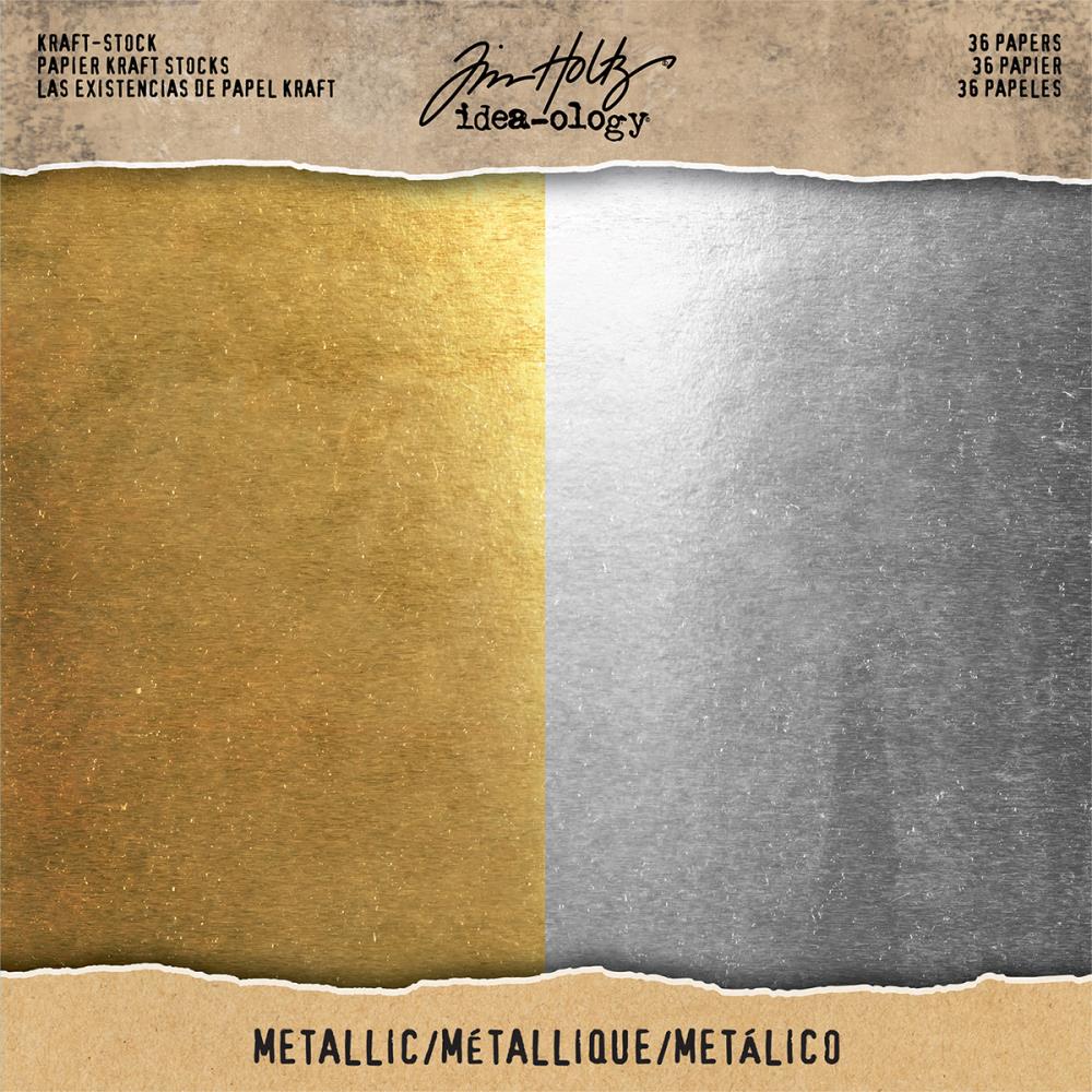 Tin Holtz Ideaology Metallic gold / Silver 8x8 pad