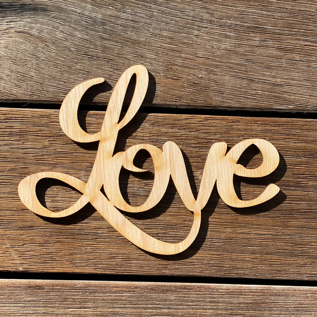 Plywood Word Love