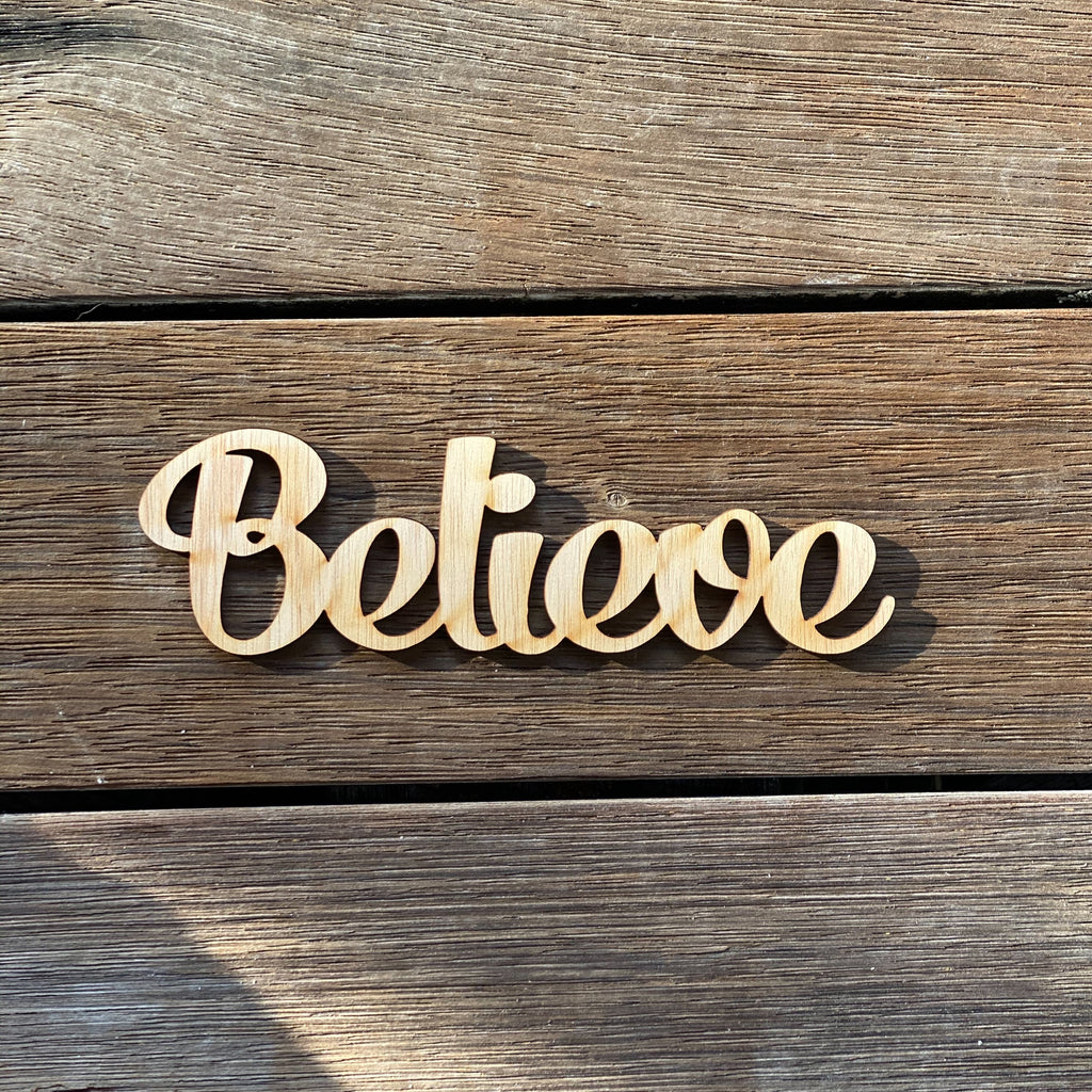 Plywood Word - Believe